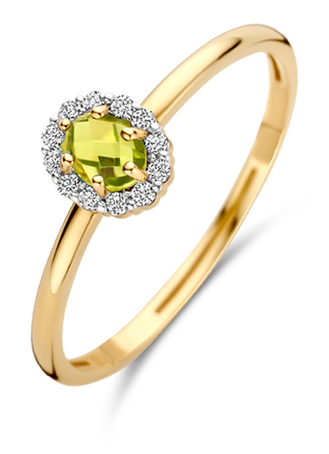 Blush Ring van 14 karaat geelgoud met steen 1258YGP - voorkant geelgoud