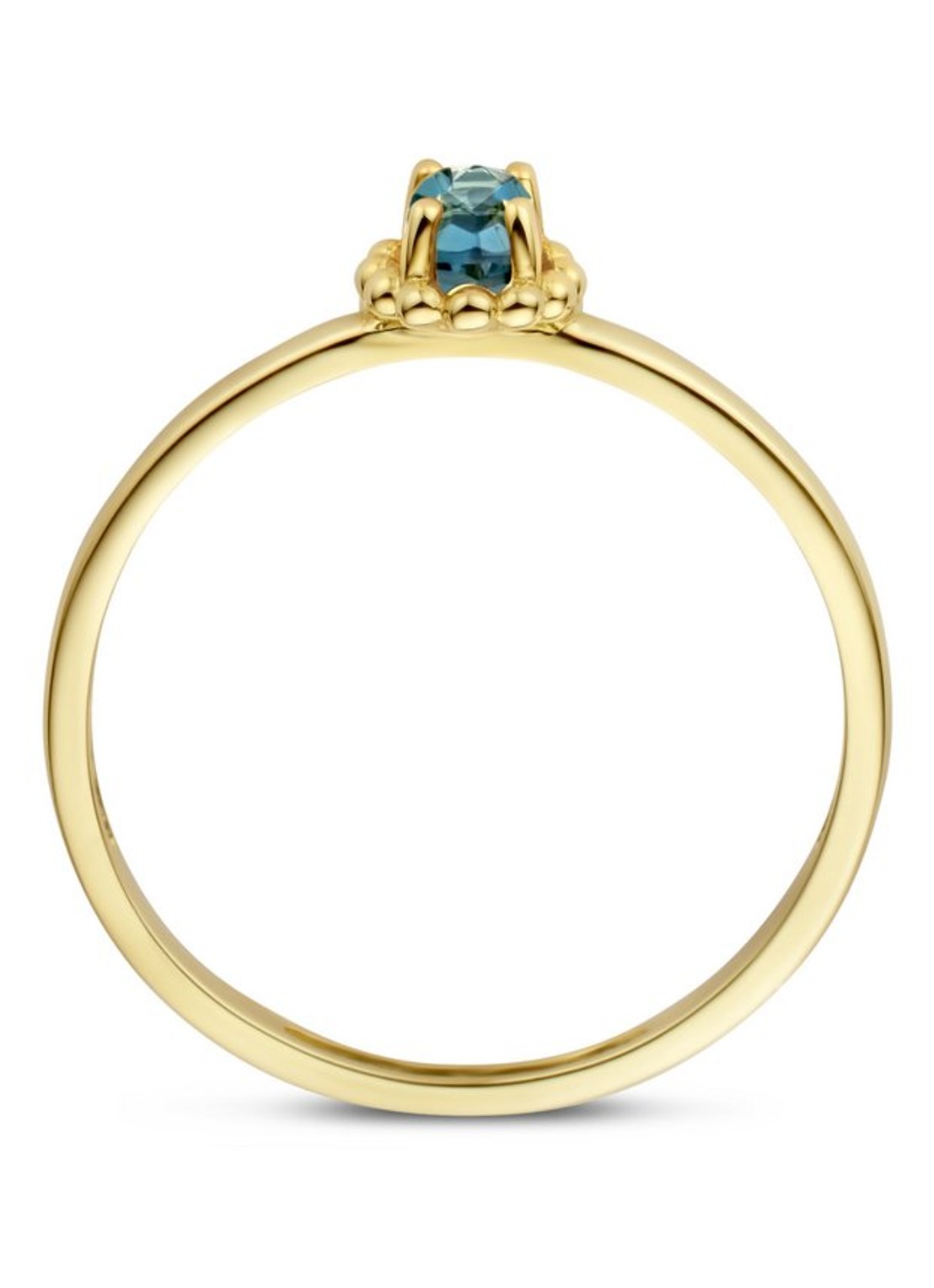 Blush Ring van 14 karaat geelgoud met topaas 1227YLB - voorkant 2 geelgoud