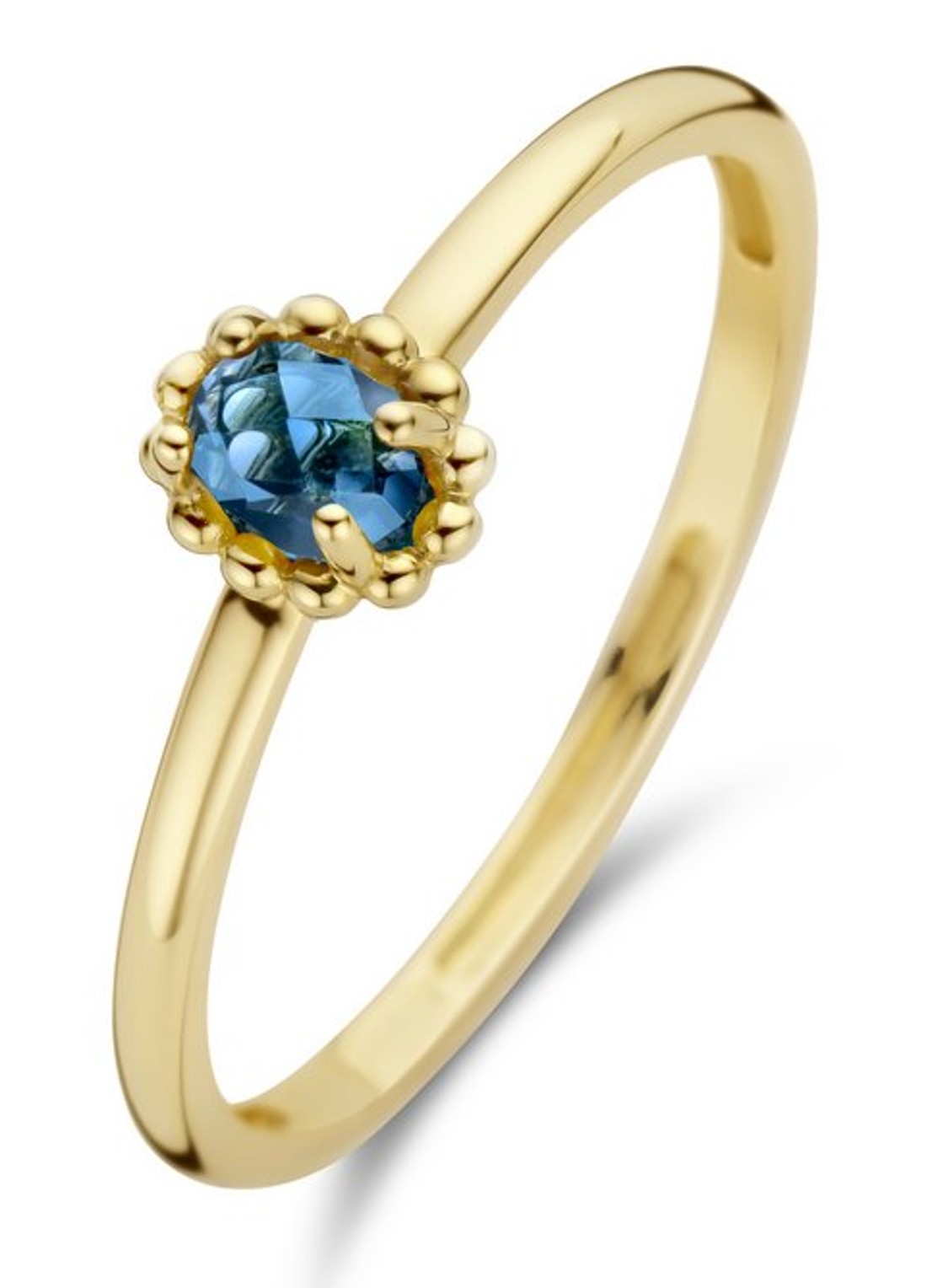 Blush Ring van 14 karaat geelgoud met topaas 1227YLB - voorkant 3 geelgoud