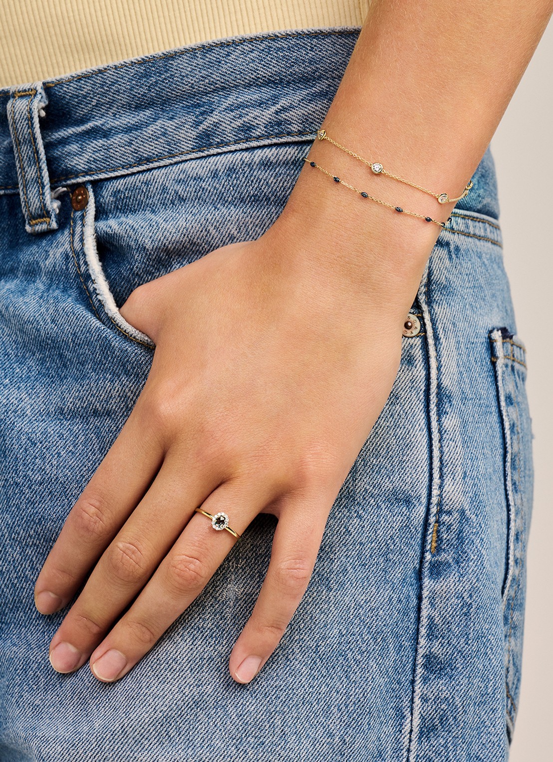 Blush Ring van 14 karaat geelgoud met topaas 1258YLB - detail 3 goud