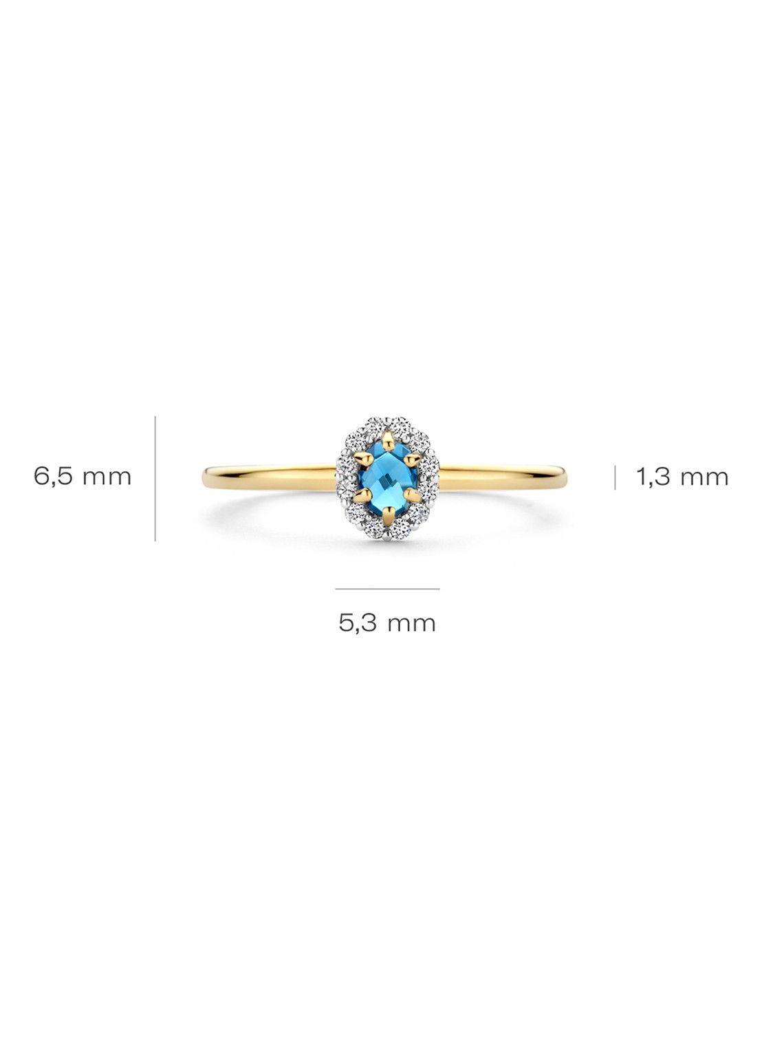 Blush Ring van 14 karaat geelgoud met topaas 1258YLB - detail 4 goud
