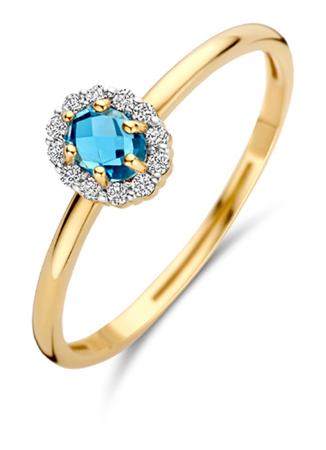 Blush Ring van 14 karaat geelgoud met topaas 1258YLB - voorkant goud