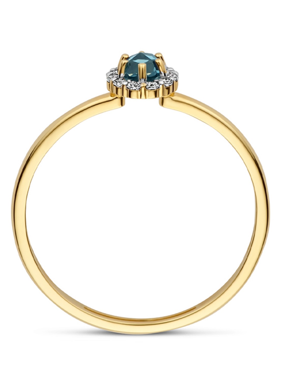 Blush Ring van 14 karaat geelgoud met topaas 1258YLB - voorkant 2 goud