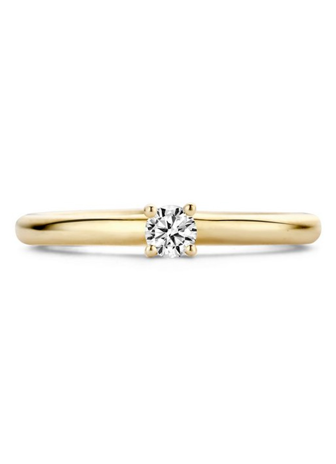 Blush Ring van 14 karaat geelgoud met zirkonia 1112YZI - detail geelgoud
