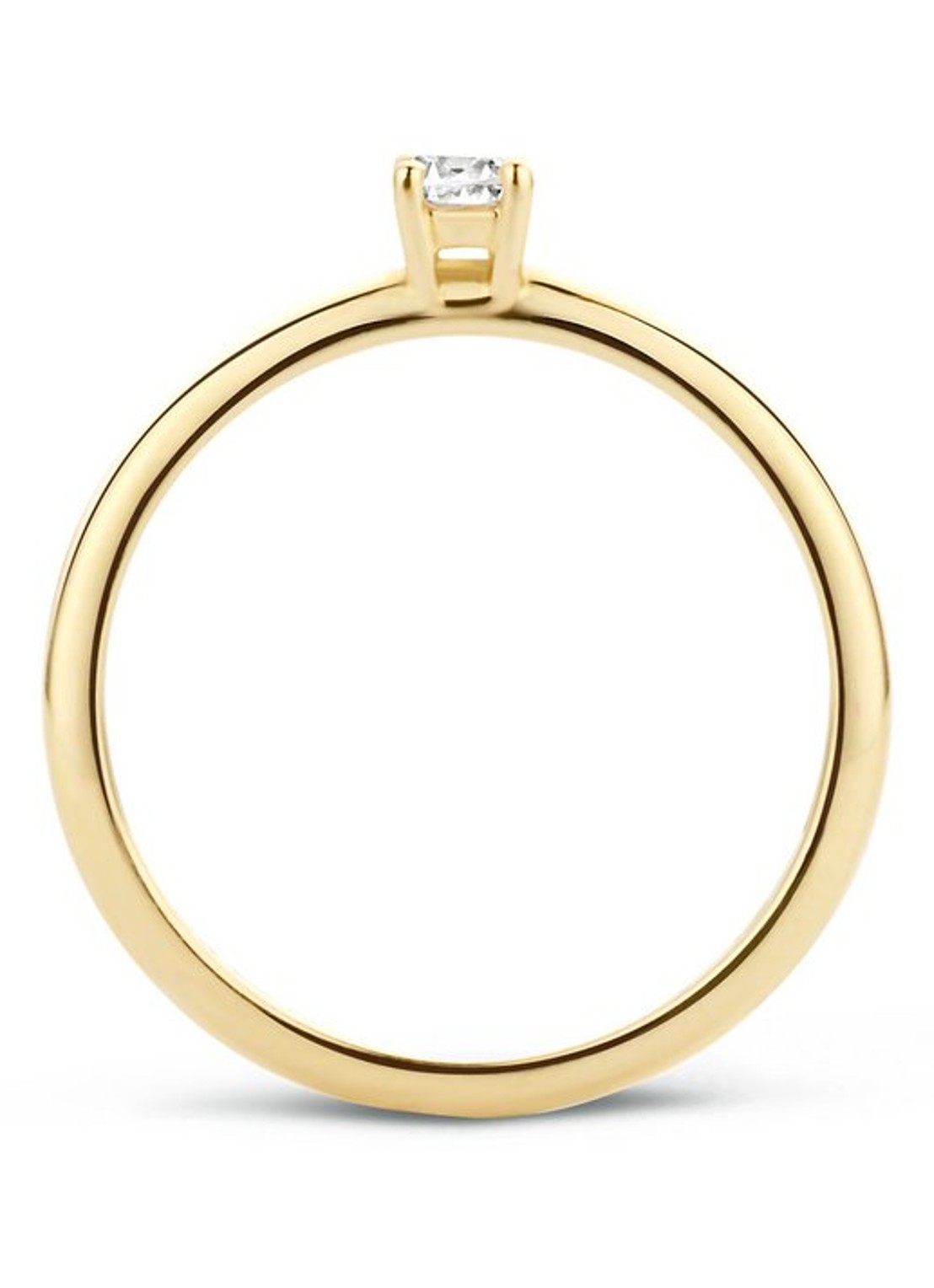Blush Ring van 14 karaat geelgoud met zirkonia 1112YZI - detail 3 geelgoud