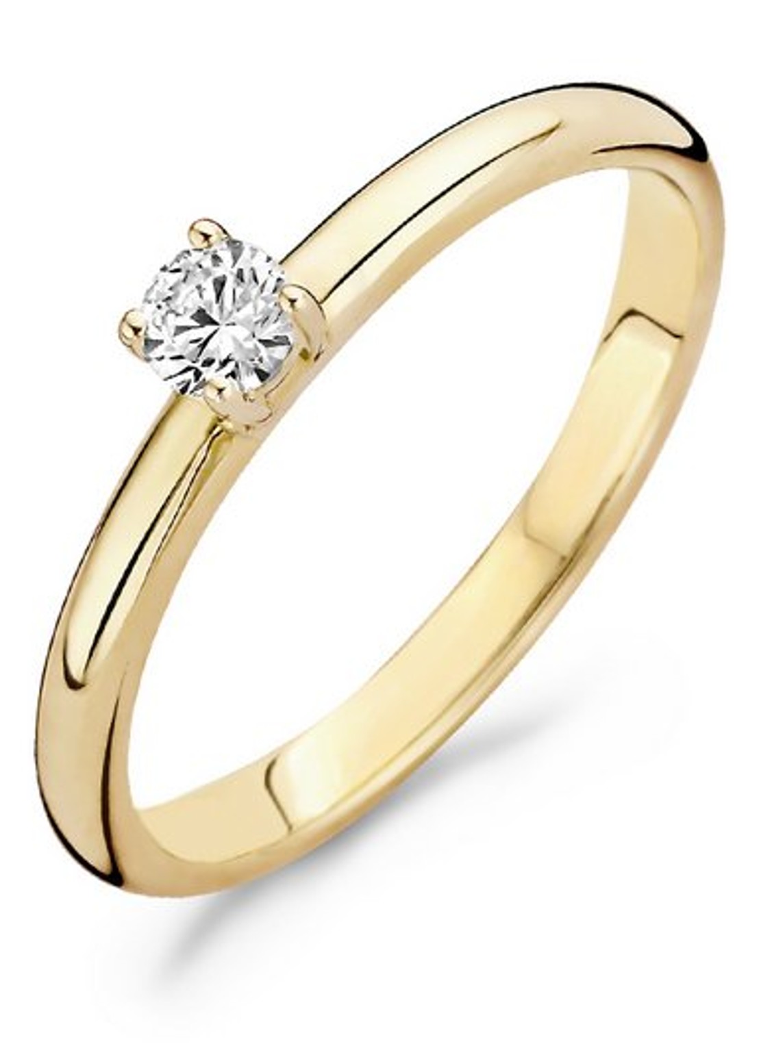 Blush Ring van 14 karaat geelgoud met zirkonia 1112YZI - voorkant 5 geelgoud