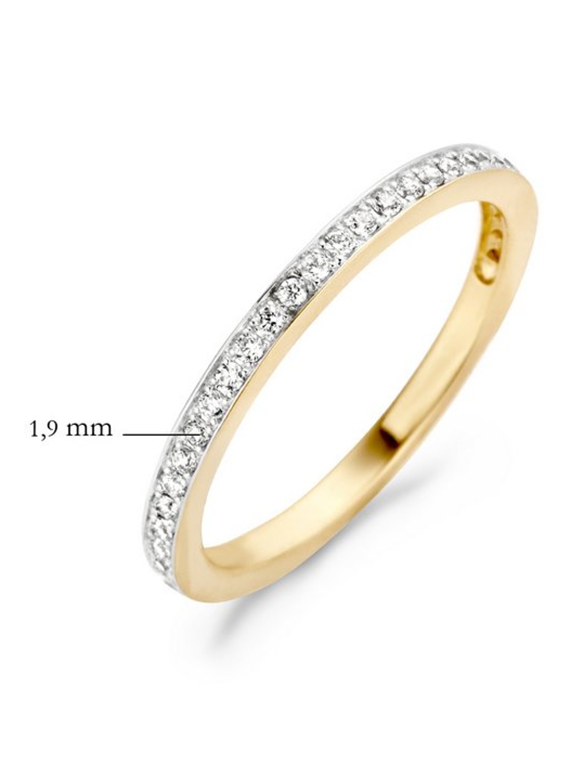 Blush Ring van 14 karaat geelgoud met zirkonia 1119BZI - detail 5 geelgoud