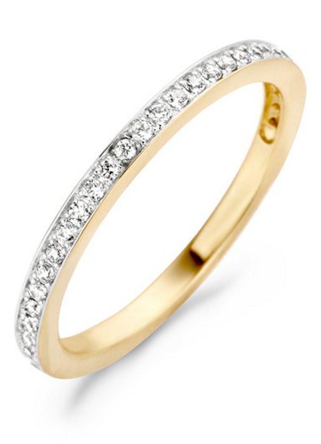 Blush Ring van 14 karaat geelgoud met zirkonia 1119BZI - voorkant geelgoud