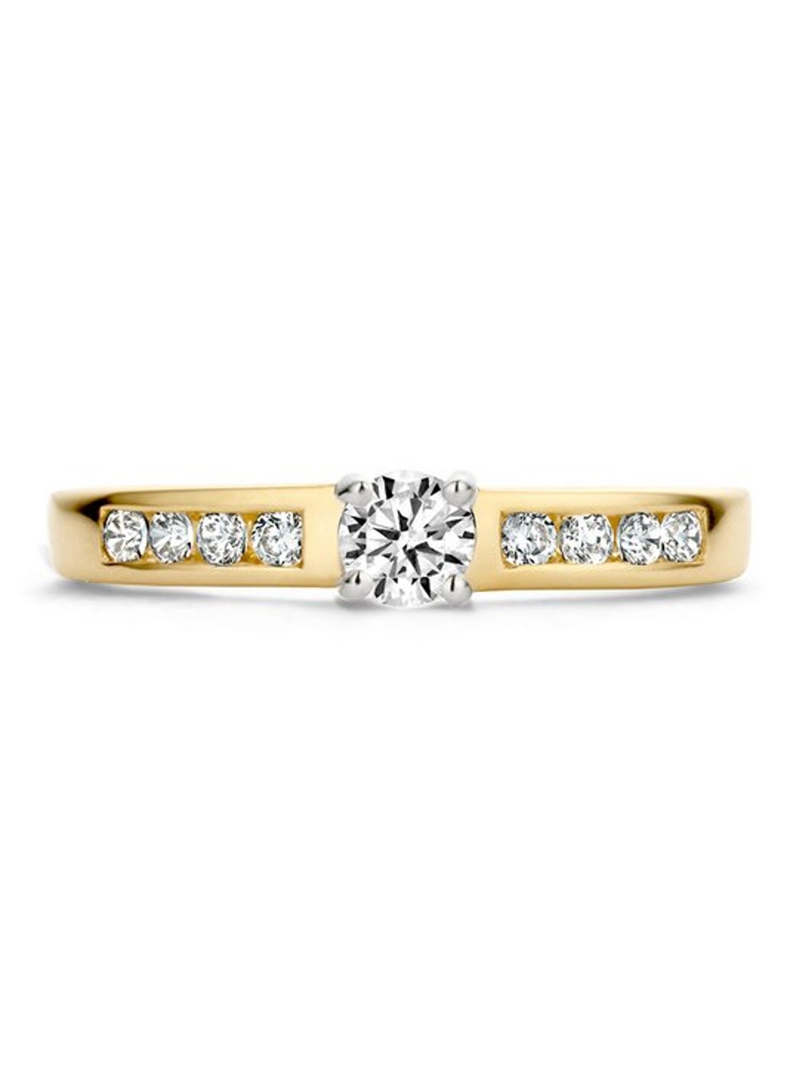 Blush Ring van 14 karaat geelgoud met zirkonia 1125BZI - detail 4 geelgoud