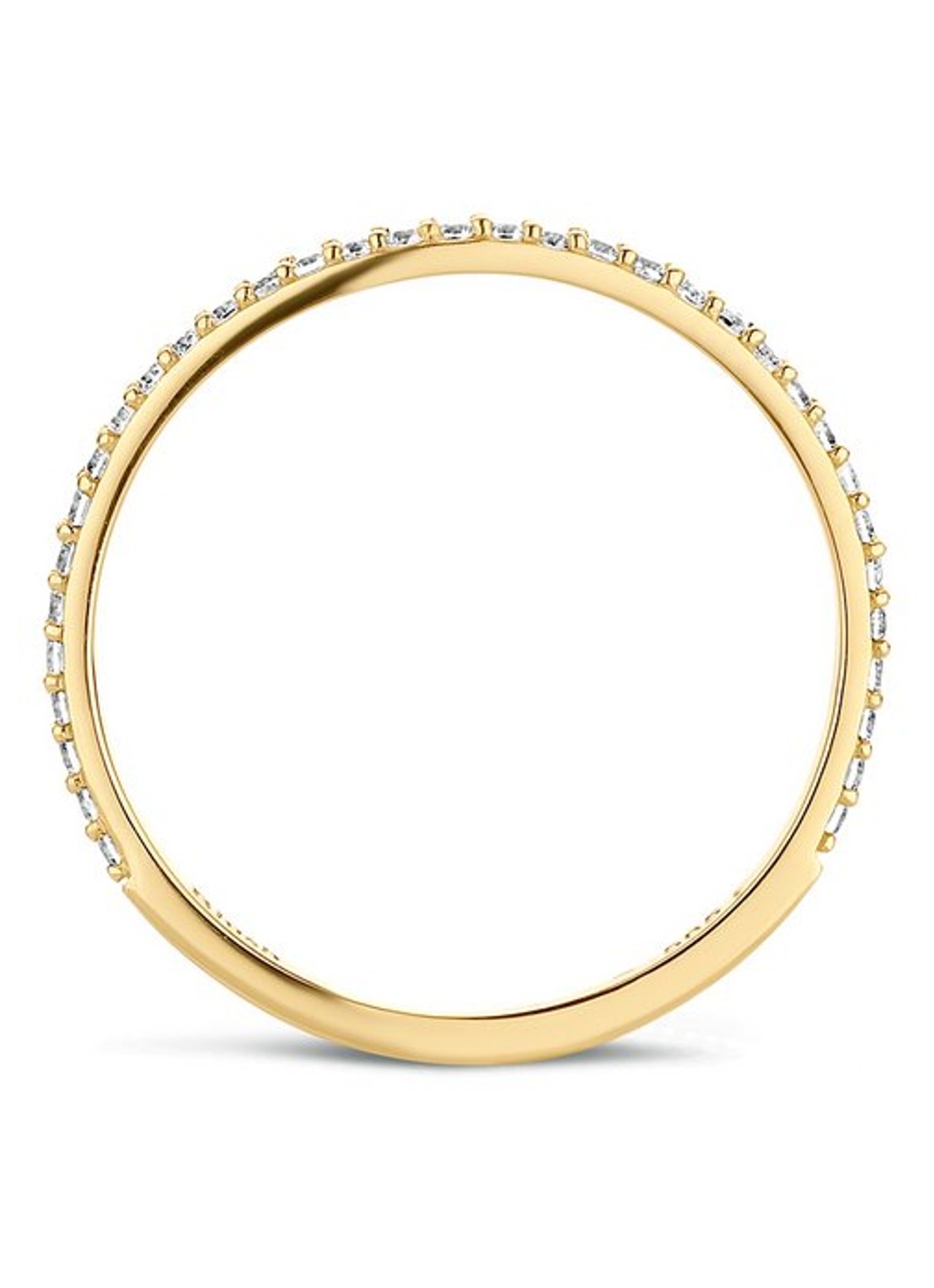 Blush Ring van 14 karaat geelgoud met zirkonia 1201YZI - detail geelgoud