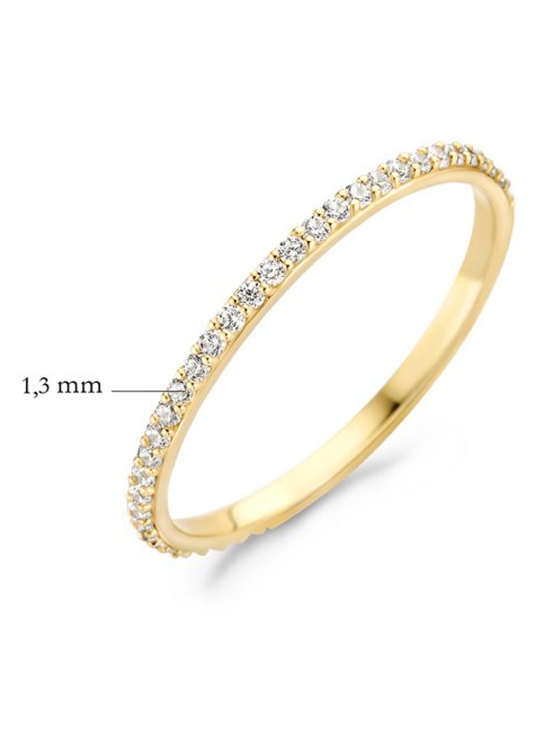 Blush Ring van 14 karaat geelgoud met zirkonia 1201YZI - detail 3 geelgoud