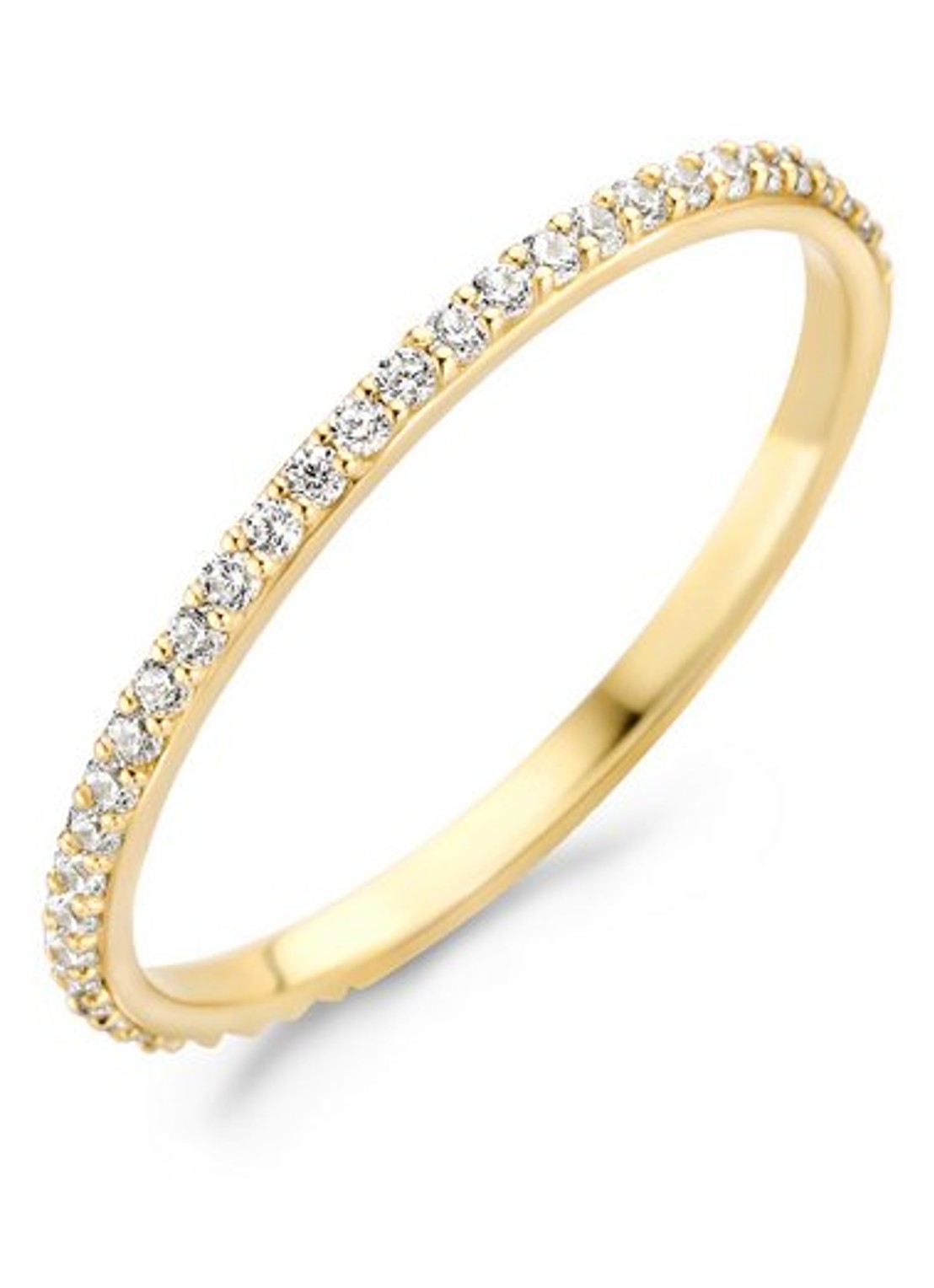 Blush Ring van 14 karaat geelgoud met zirkonia 1201YZI - voorkant 6 geelgoud
