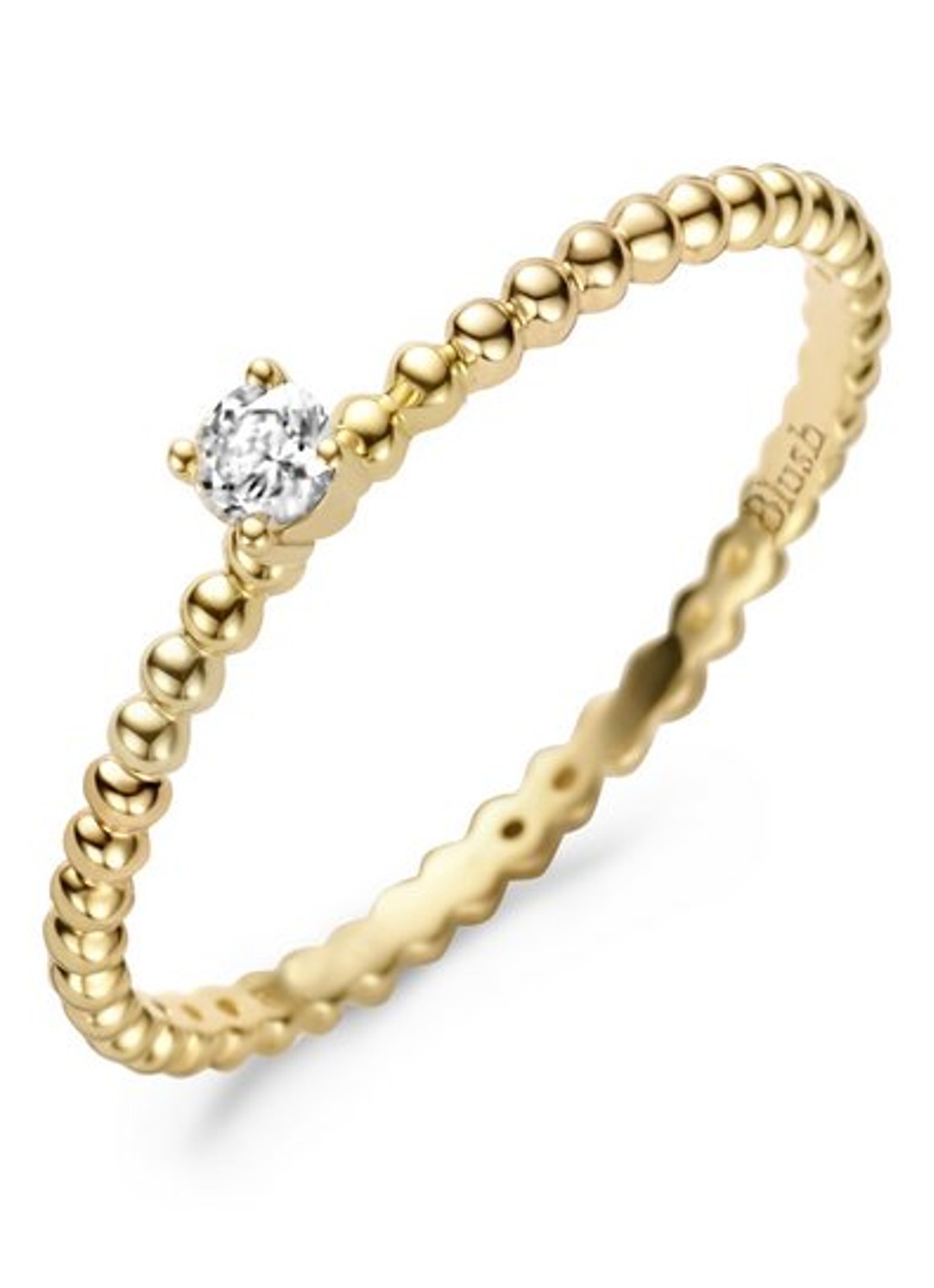 Blush Ring van 14 karaat geelgoud met zirkonia 1215YZI - voorkant geelgoud