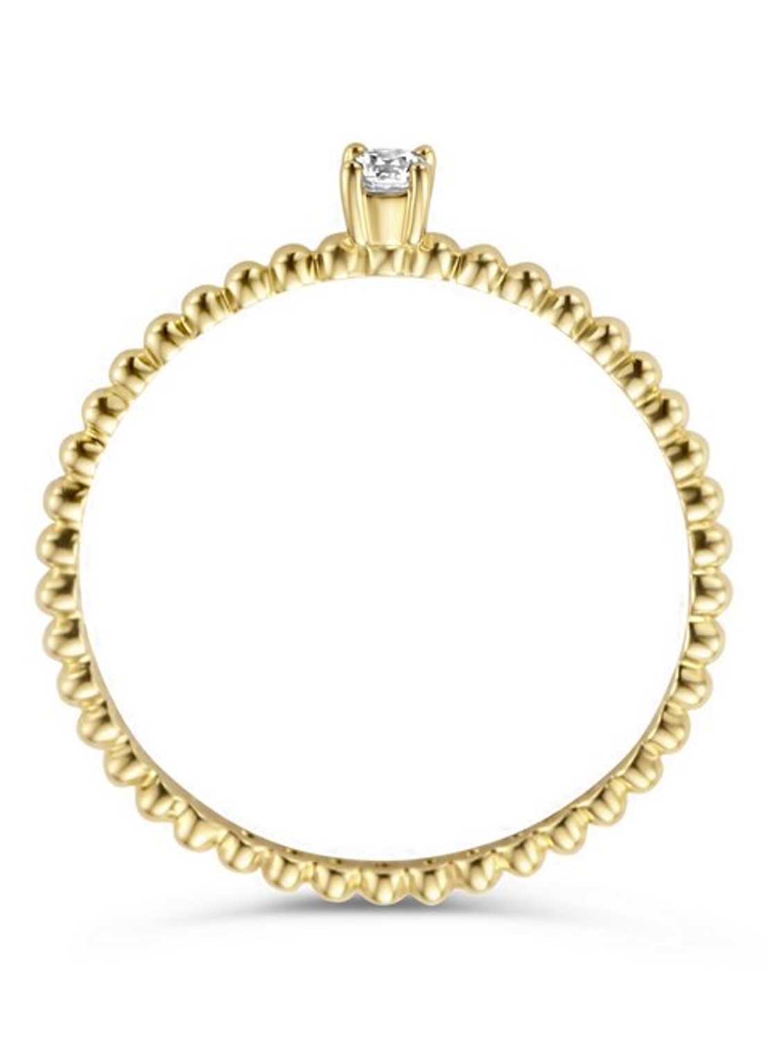 Blush Ring van 14 karaat geelgoud met zirkonia 1215YZI - voorkant 2 geelgoud