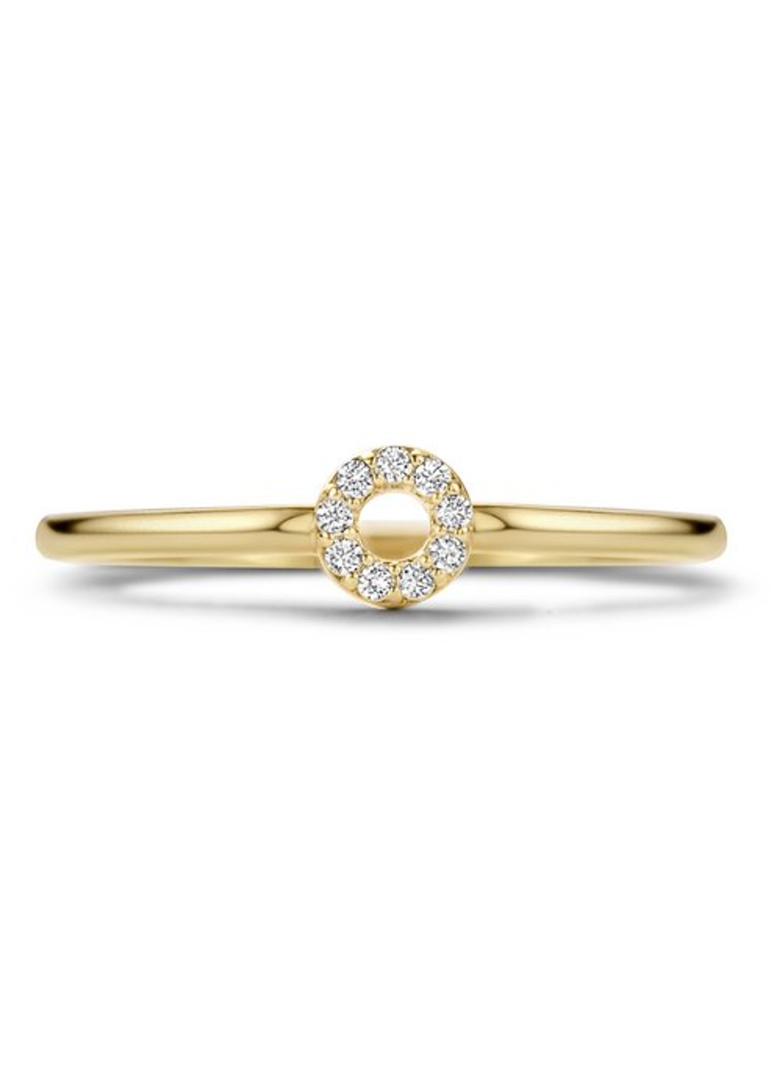 Blush Ring van 14 karaat geelgoud met Zirkonia 1217YZI - detail geelgoud