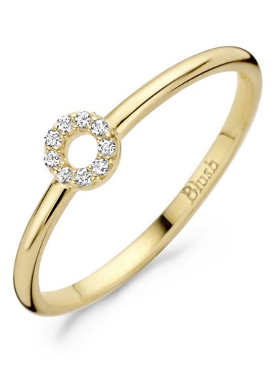 Blush Ring van 14 karaat geelgoud met Zirkonia 1217YZI - voorkant 2 geelgoud