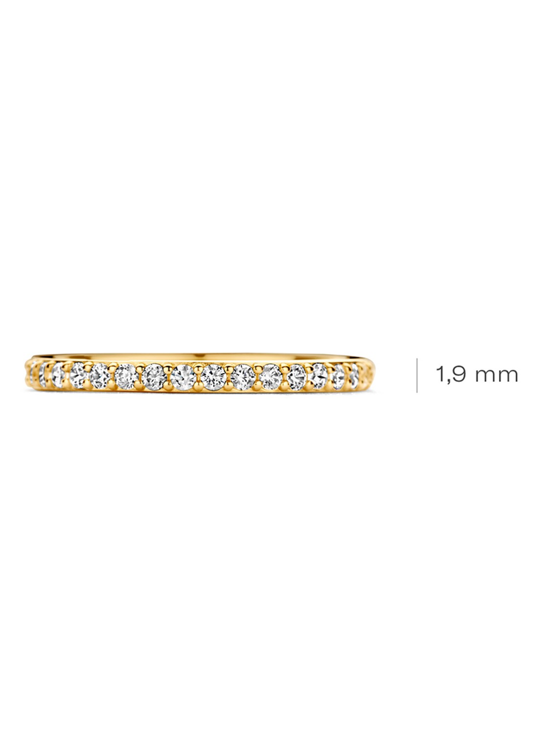 Blush Ring van 14 karaat geelgoud met zirkonia 1244YZI  - detail 4 geelgoud