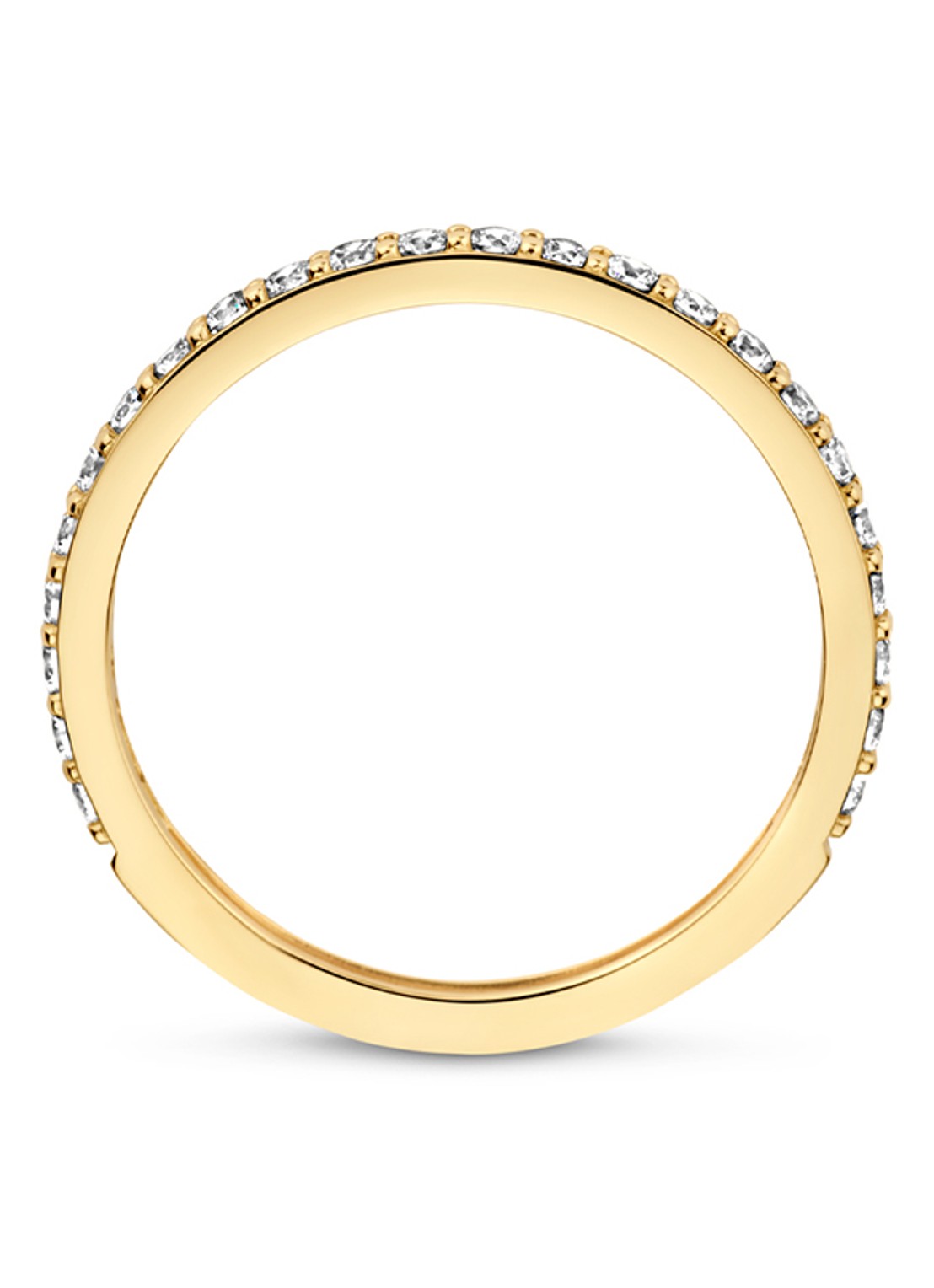 Blush Ring van 14 karaat geelgoud met zirkonia 1244YZI  - voorkant 2 geelgoud