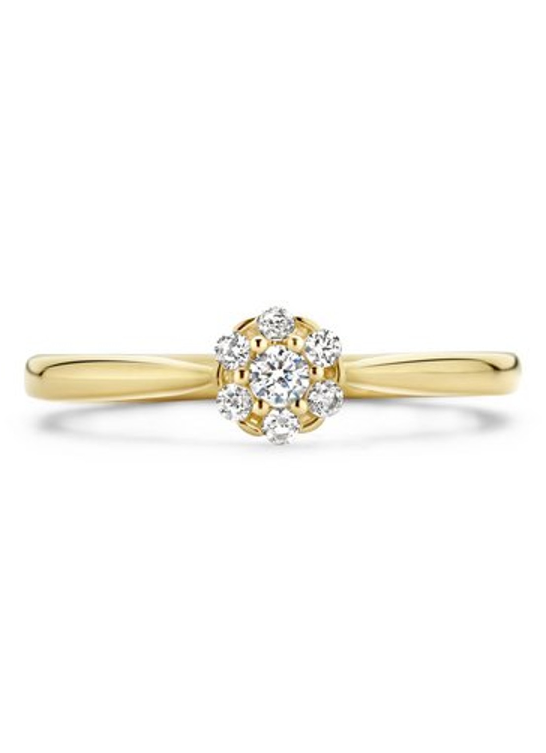 Blush Ring van 14 karaat geelgoud met zirkonia 1248YZI - voorkant 2 geelgoud