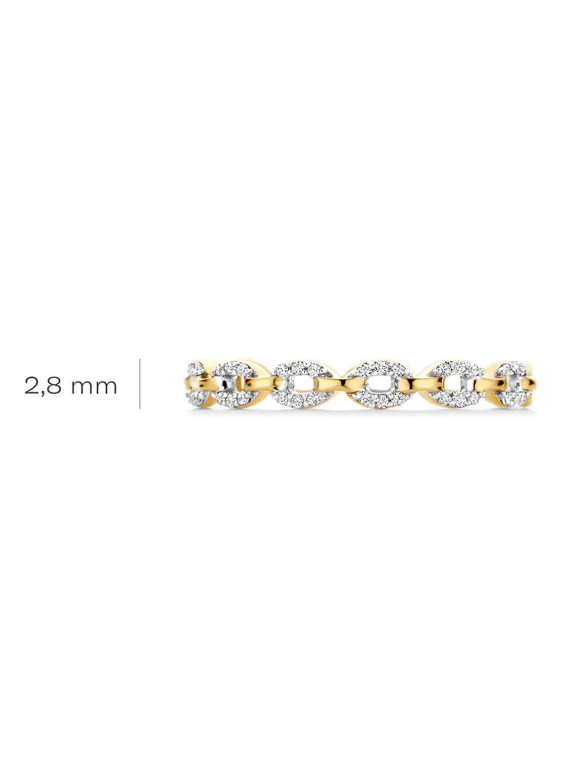 Blush Ring van 14 karaat geelgoud met zirkonia 1256BZI - detail 2 geelgoud