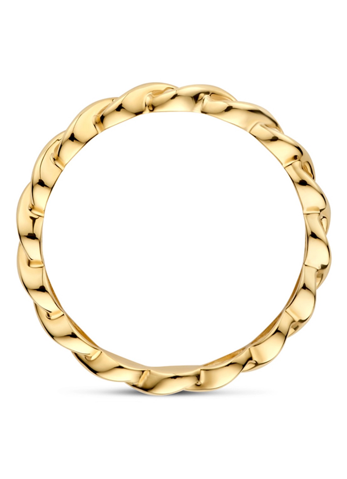 Blush Ring van 14 karaat geelgoud met zirkonia 1259YZI - voorkant 4 geelgoud
