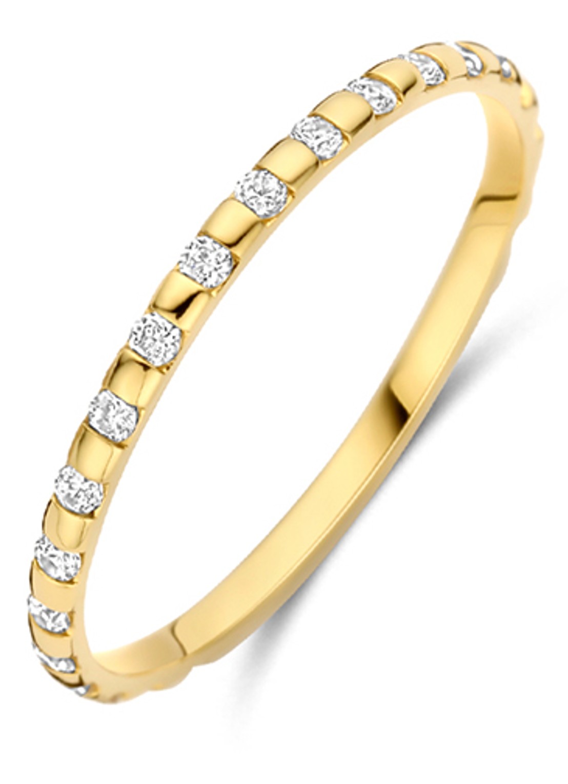 Blush Ring van 14 karaat geelgoud met zirkonia 1268YZI  - voorkant 2 goud