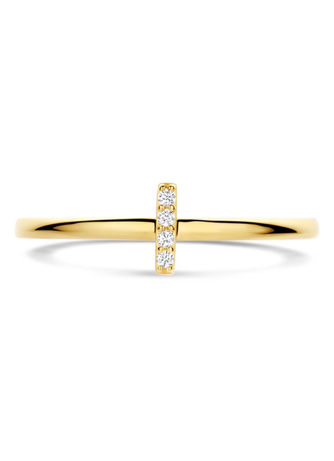Blush Ring van 14 karaat geelgoud met zirkonia 1270YZI  - detail 2 goud