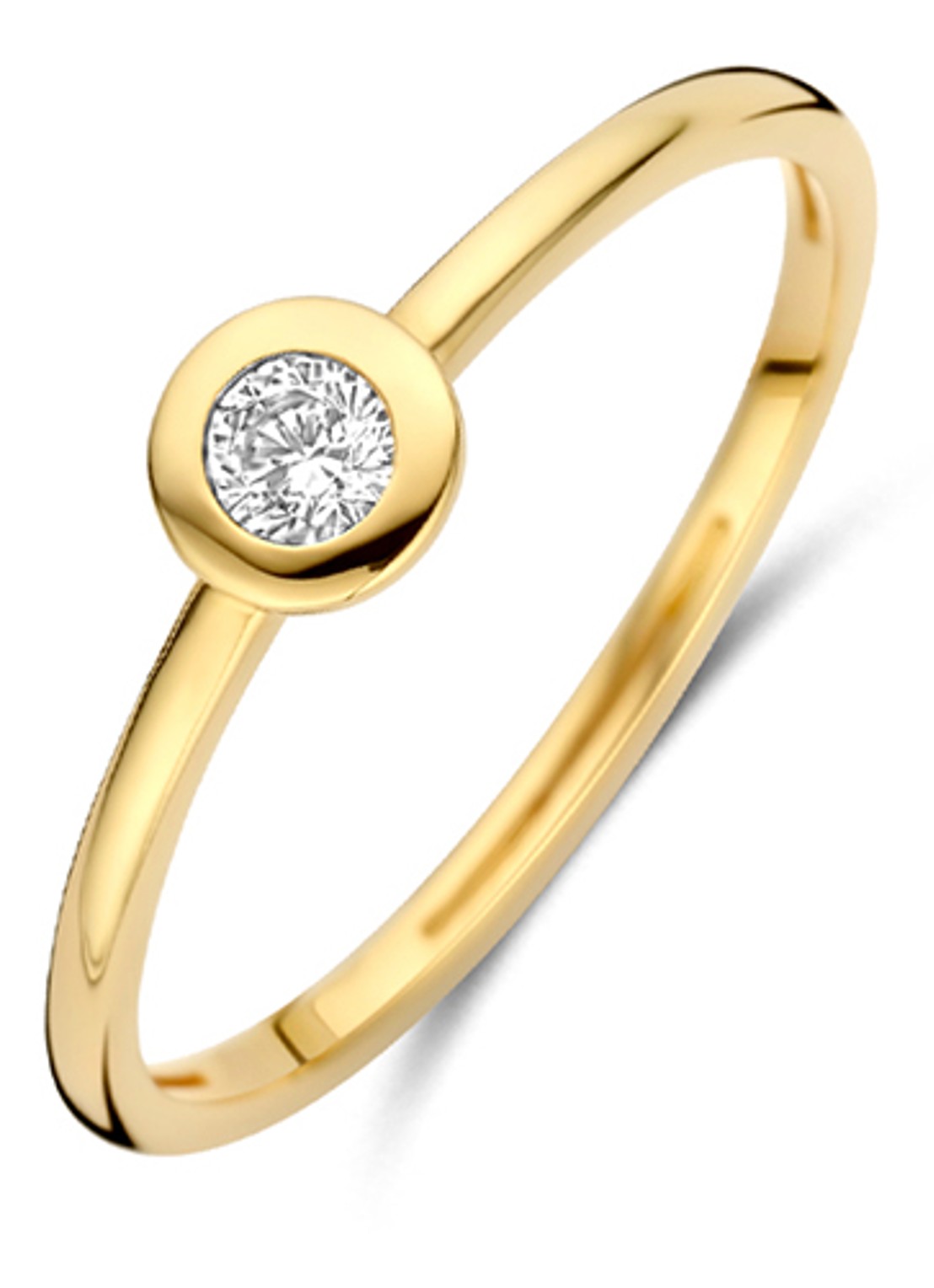 Blush Ring van 14 karaat geelgoud met zirkonia 1273YZI  - voorkant goud