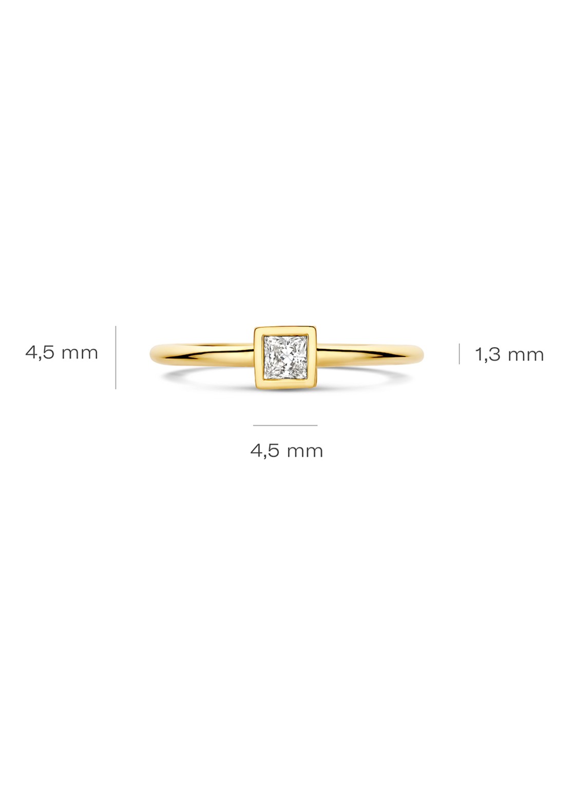 Blush Ring van 14 karaat geelgoud met zirkonia 1274YZI  - detail 4 goud