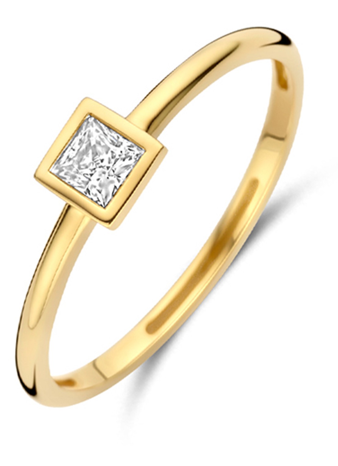 Blush Ring van 14 karaat geelgoud met zirkonia 1274YZI  - voorkant 2 goud