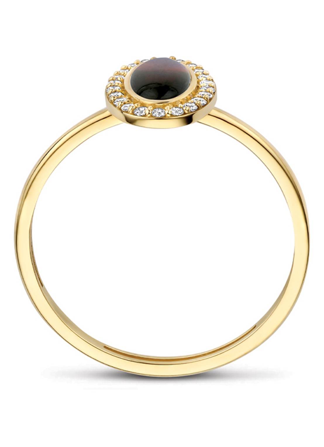 Blush Ring van 14 karaat geelgoud met zirkonia 1279YBQ  - detail geelgoud