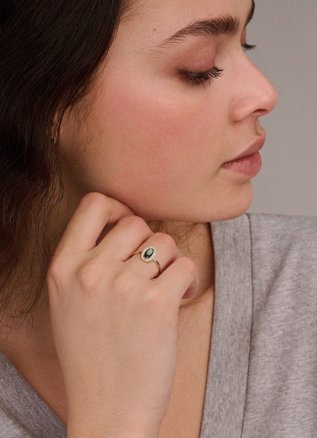 Blush Ring van 14 karaat geelgoud met zirkonia 1279YBQ  - voorkant 4 geelgoud