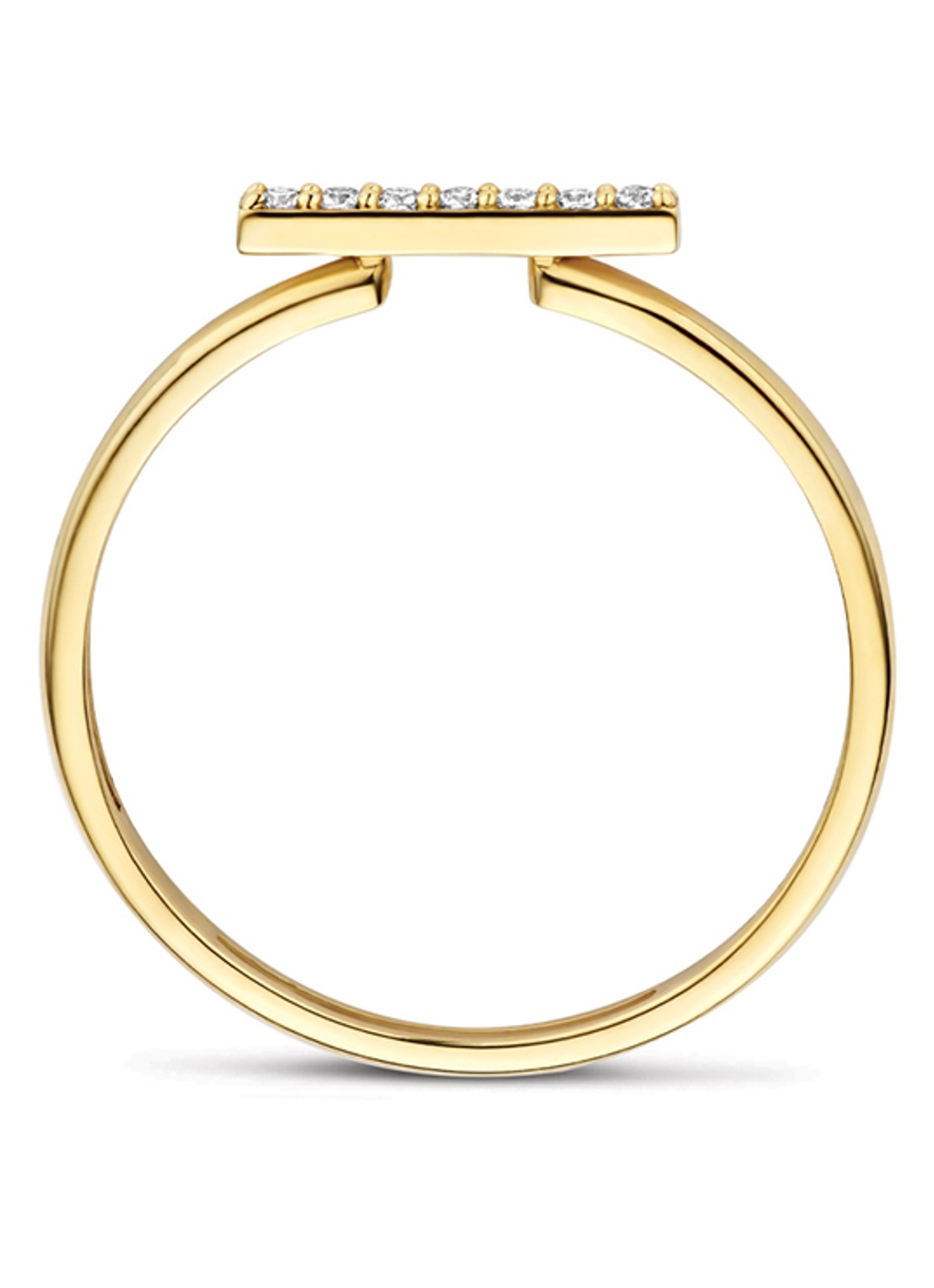 Blush Ring van 14 karaat geelgoud met zirkonia 1290YZI  - detail 4 geelgoud