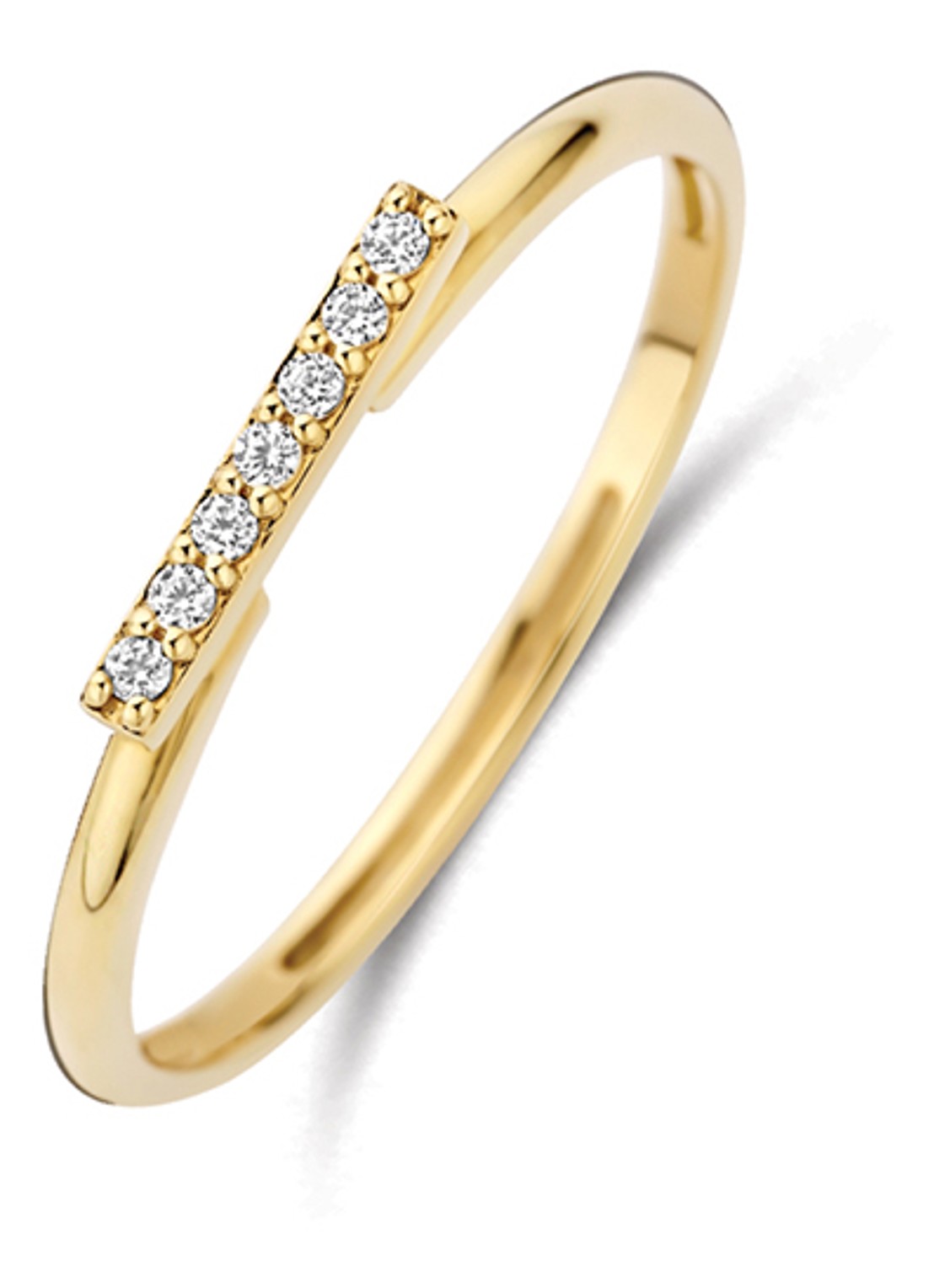 Blush Ring van 14 karaat geelgoud met zirkonia 1290YZI  - voorkant geelgoud
