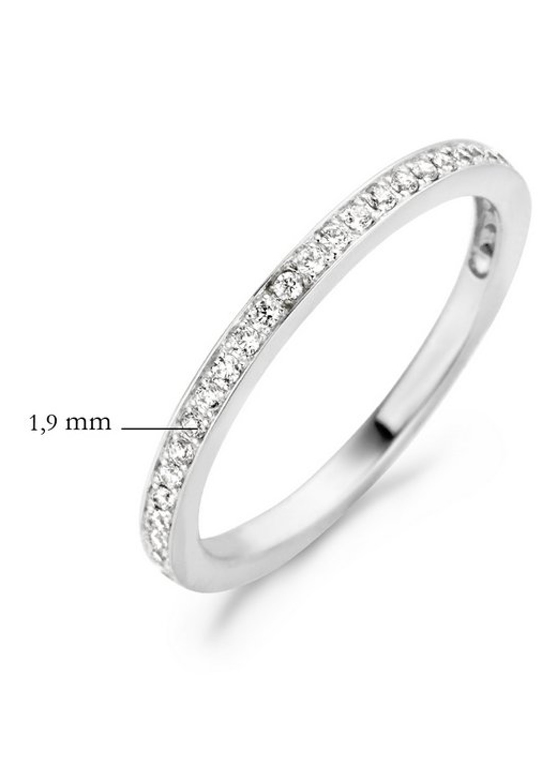 Blush Ring van 14 karaat witgoud met zirkonia 1119WZI - detail 3 witgoud