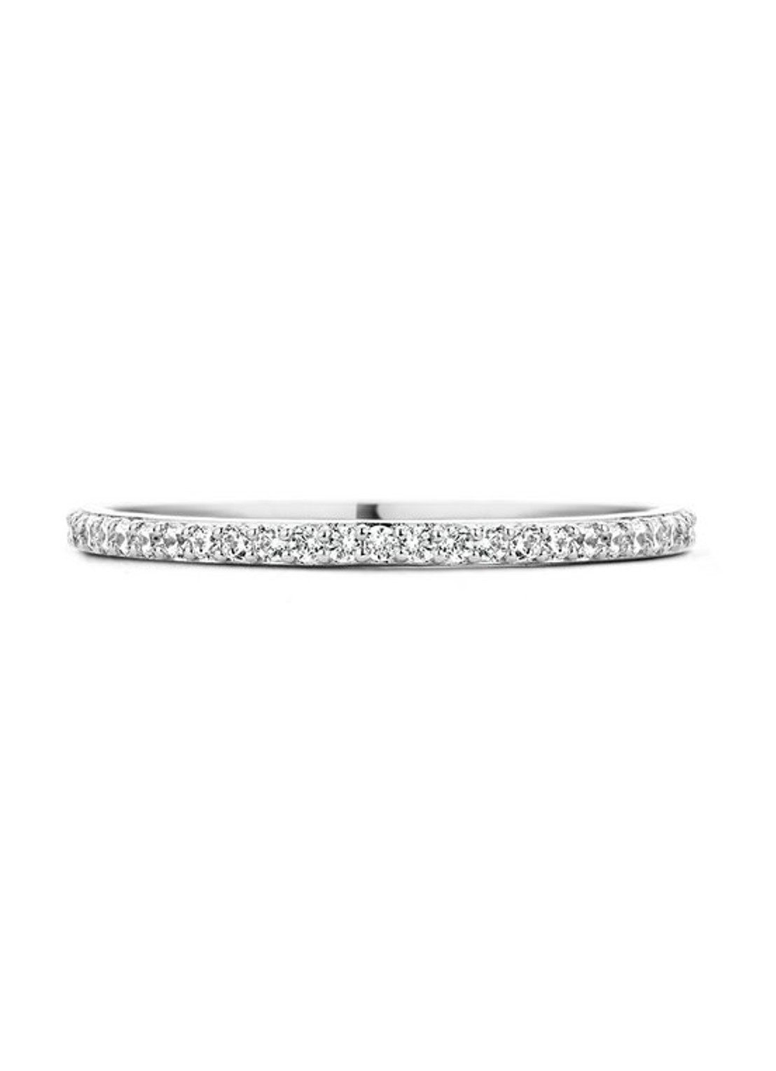 Blush Ring van 14 karaat witgoud met zirkonia 1201WZI - detail zilver