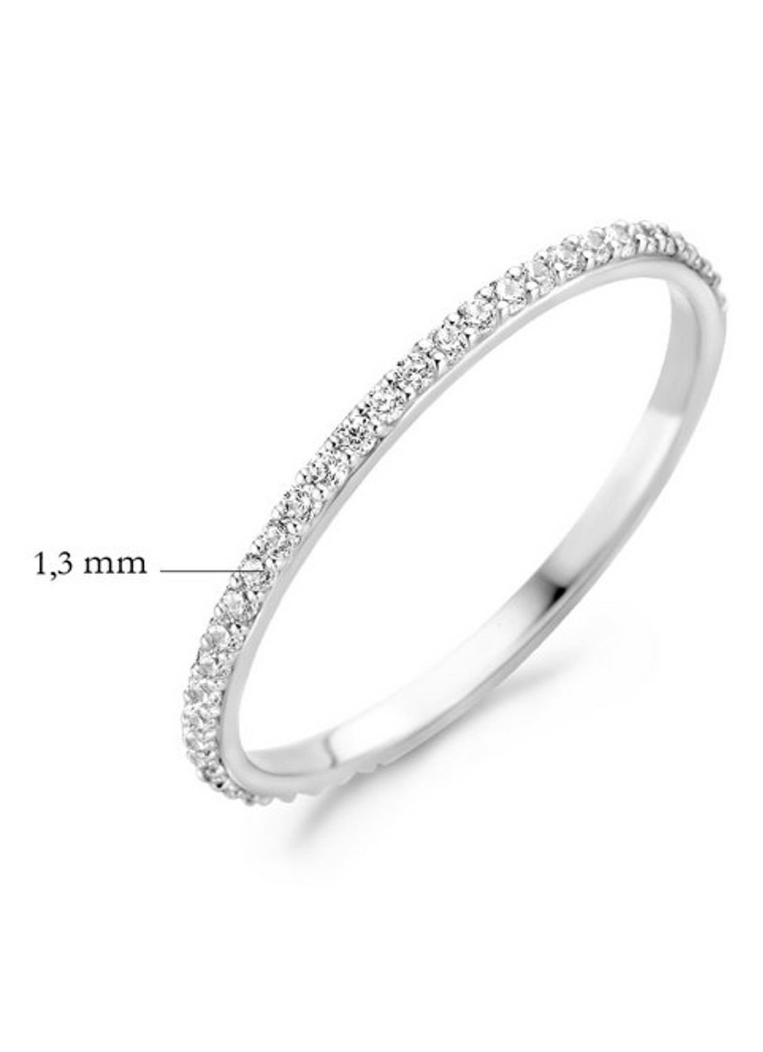 Blush Ring van 14 karaat witgoud met zirkonia 1201WZI - detail 2 zilver