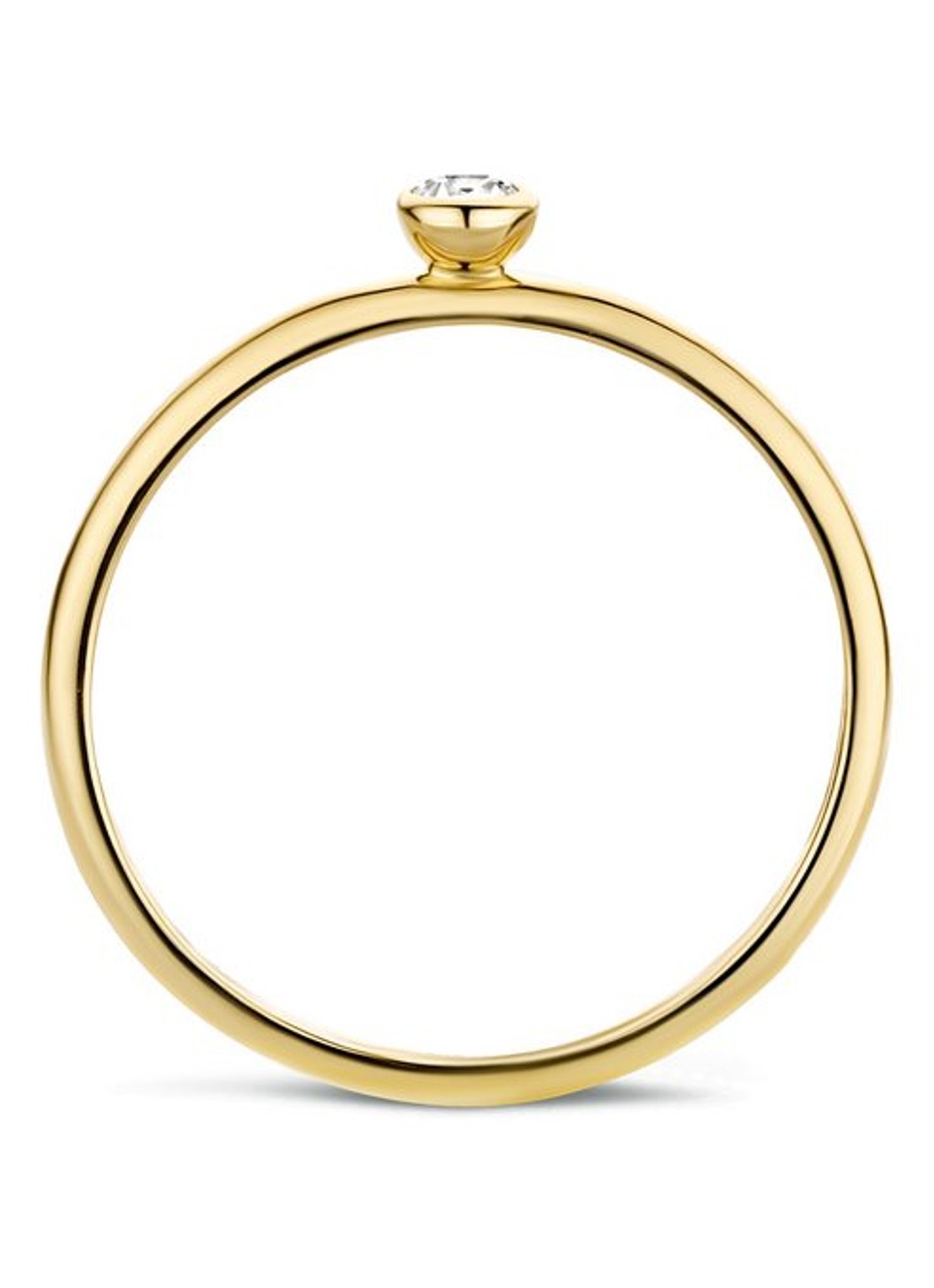 Blush Ring van 14k geelgoud met zirkonia  - detail 2 geelgoud