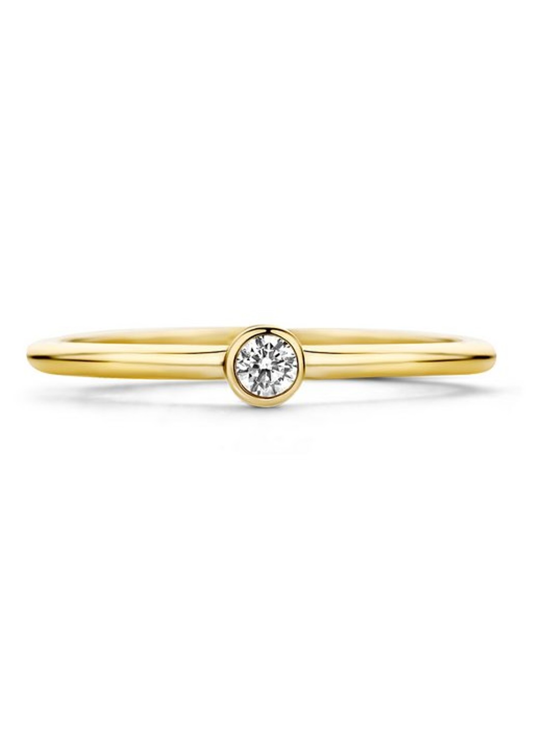 Blush Ring van 14k geelgoud met zirkonia  - detail 3 geelgoud