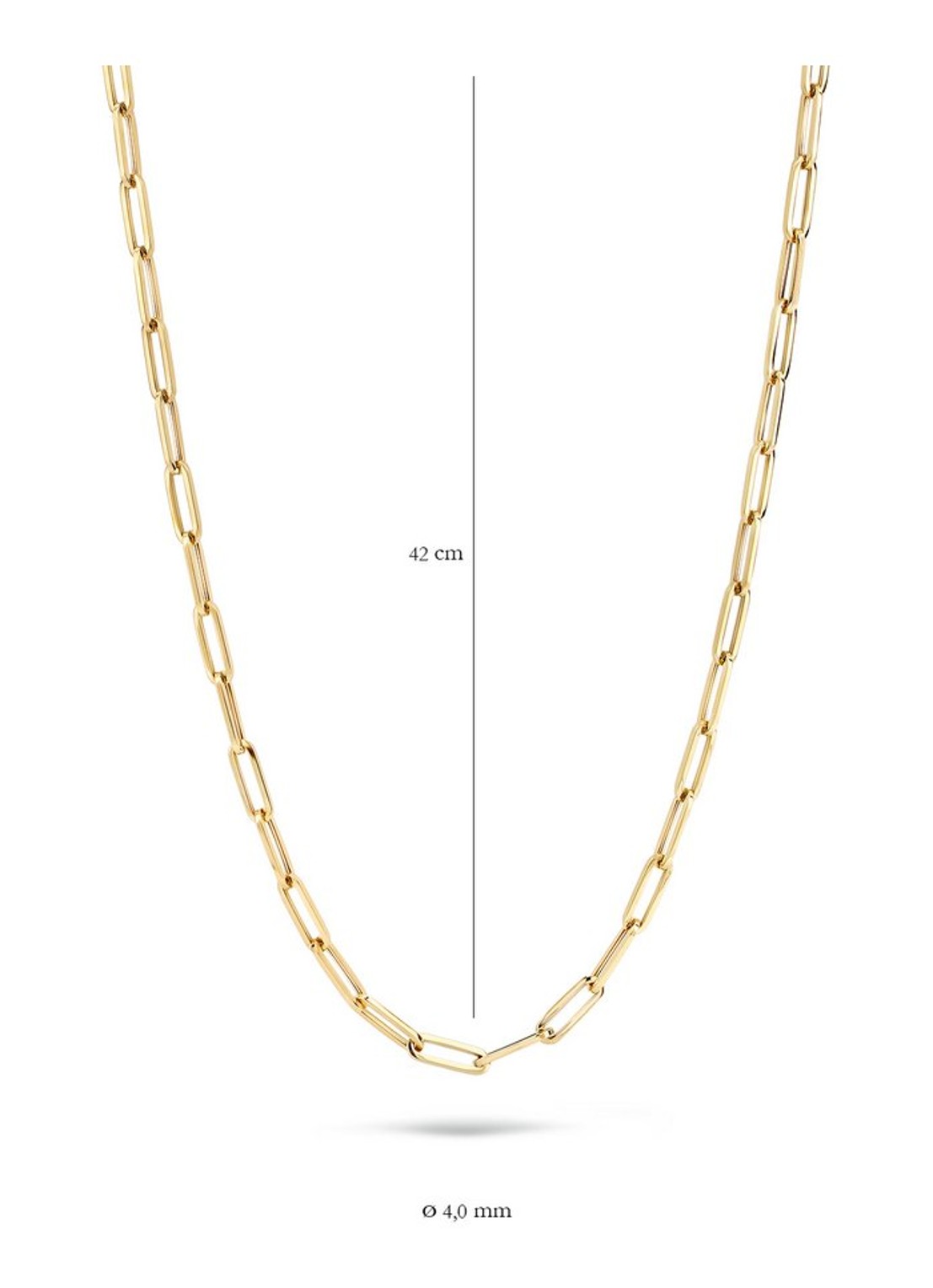 Blush Schakelketting van 14 karaat geelgoud 3101YGO - detail 3 geelgoud