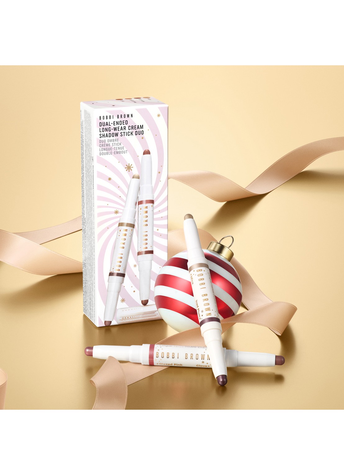 Bobbi Brown Dual-Ended Long-Wear Cream Shadow Stick Duo - oogschaduwstick set - detail 4 mica / iced plum / glazed pink / clove
