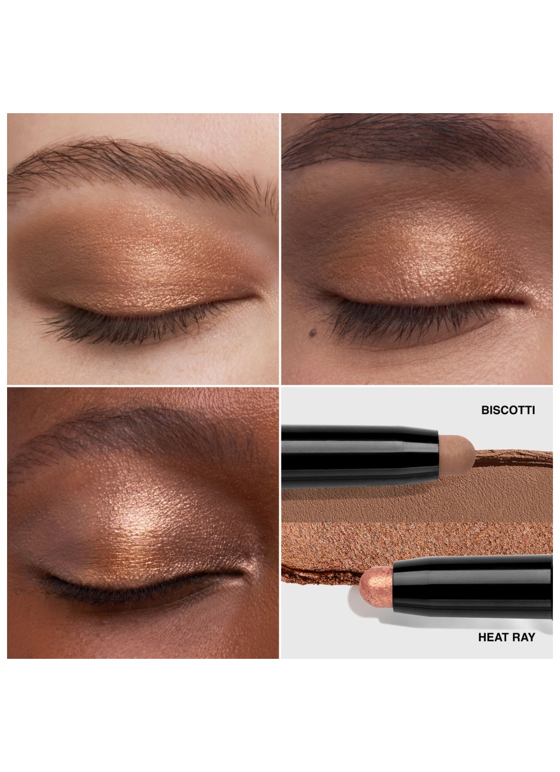 Bobbi Brown Dual-Ended Long Wear Cream Shadow Stick - oogschaduwstick - detail 4 biscotti / heat ray