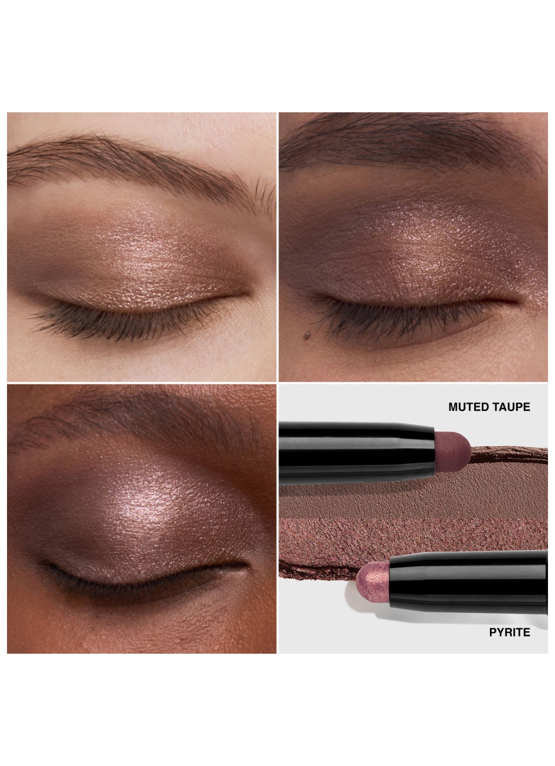 Bobbi Brown Dual-Ended Long Wear Cream Shadow Stick - oogschaduwstick - detail 2 muted taupe / pyrite