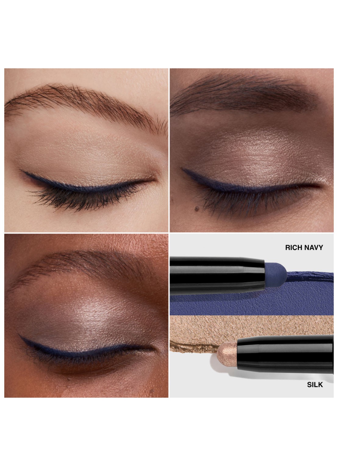 Bobbi Brown Dual-Ended Long Wear Cream Shadow Stick - oogschaduwstick - detail 2 rich navy / silk