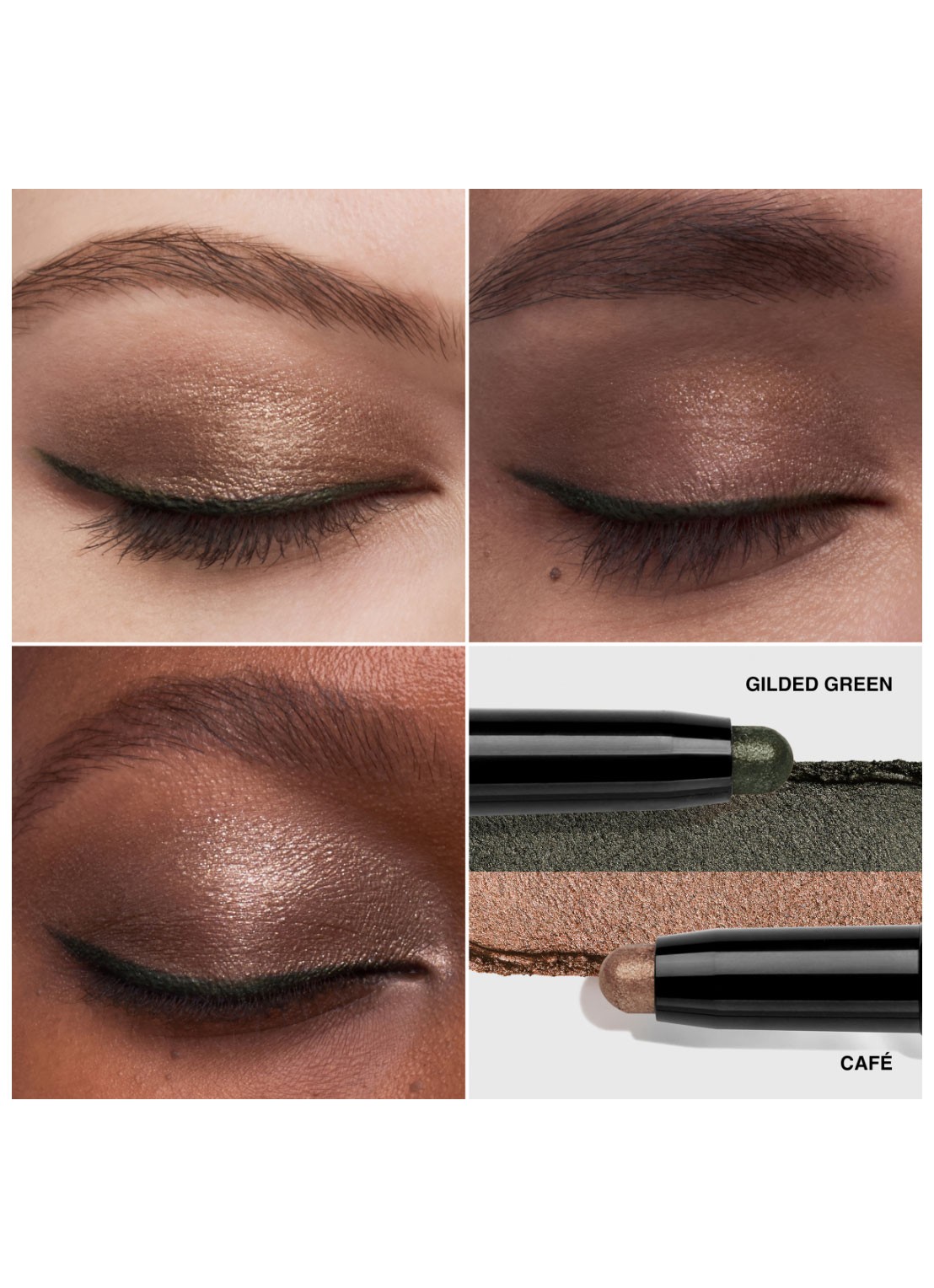 Bobbi Brown Dual-Ended Long Wear Cream Shadow Stick - oogschaduwstick - detail 4 gilded green / café