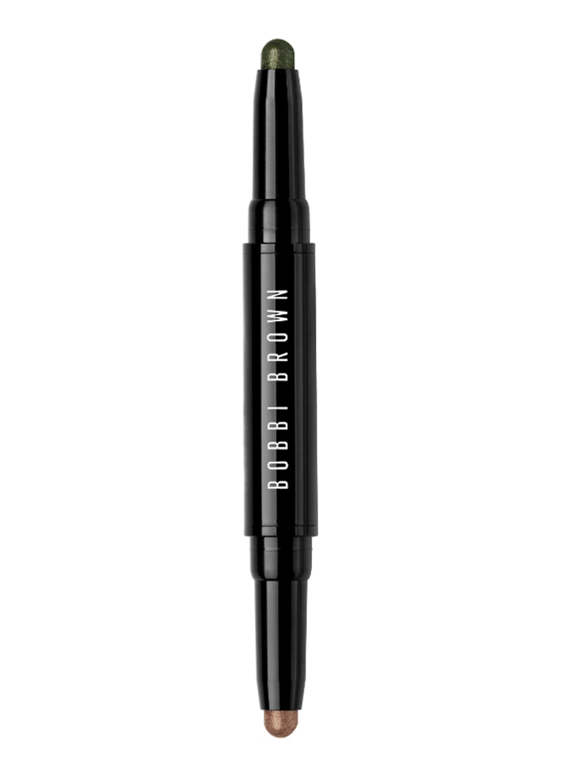 Bobbi Brown Dual-Ended Long Wear Cream Shadow Stick - oogschaduwstick - voorkant gilded green / café