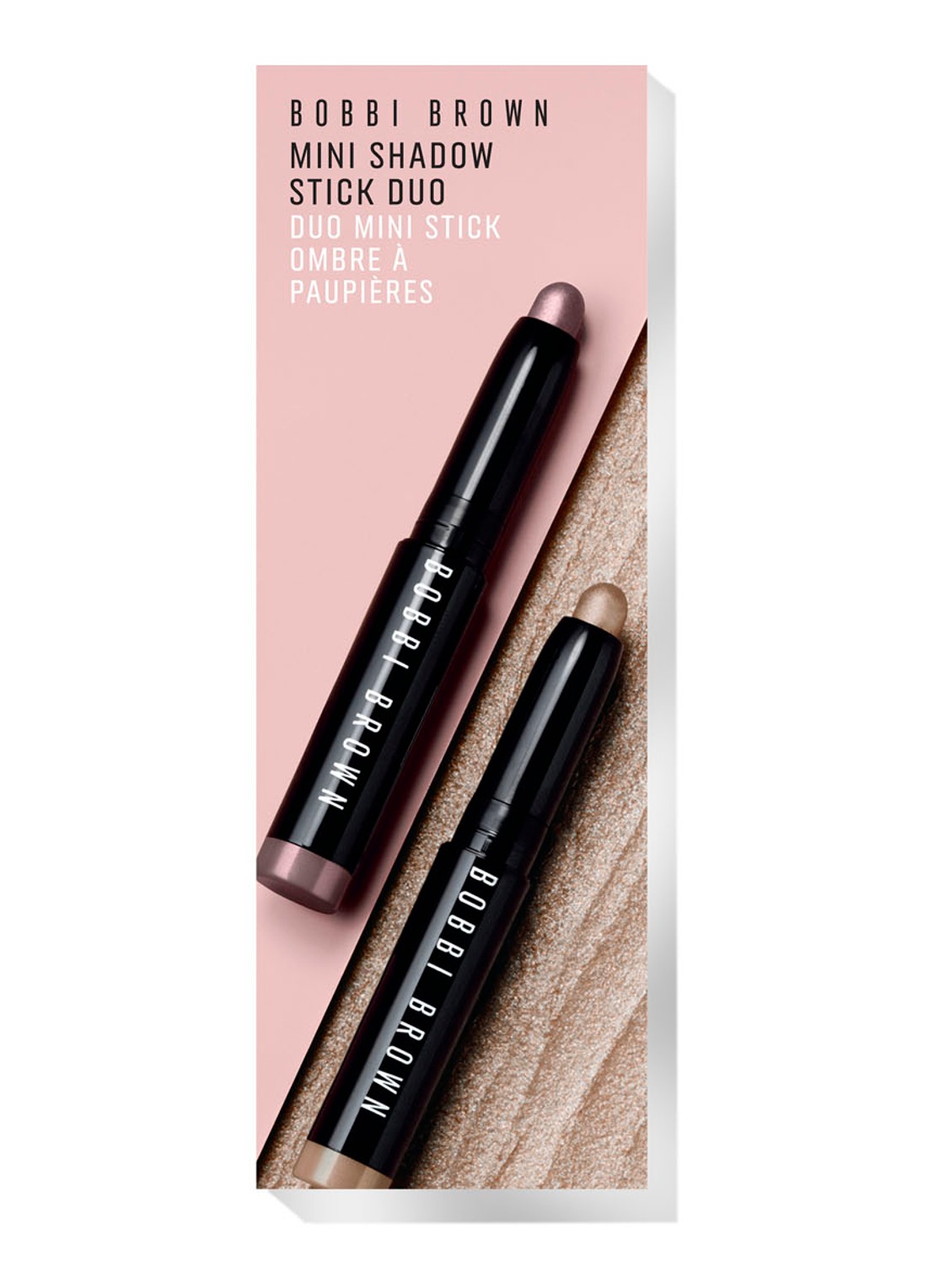 Bobbi Brown Mini Shadow Stick Duo - Limited Edition oogschaduwstick set - voorkant 5 dusty mauve / mica