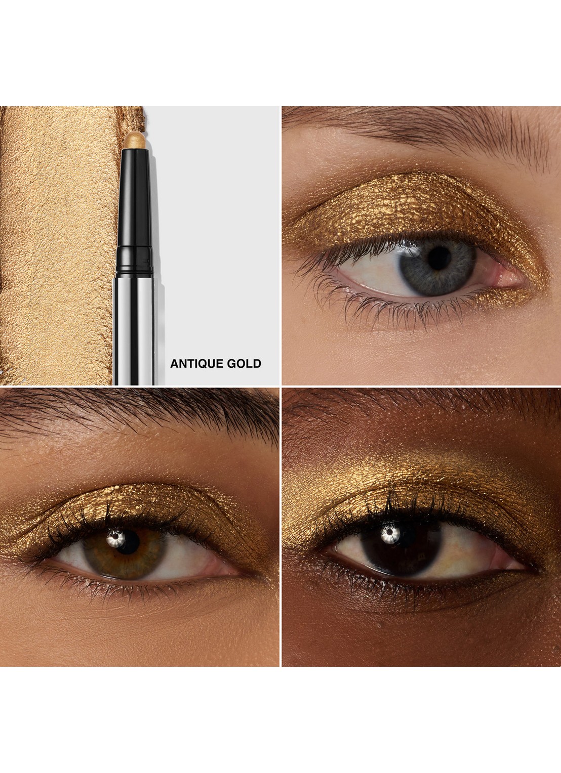 Bobbi Brown Molten Metal Shadow Stick - oogschaduwstick - achterkant antique gold