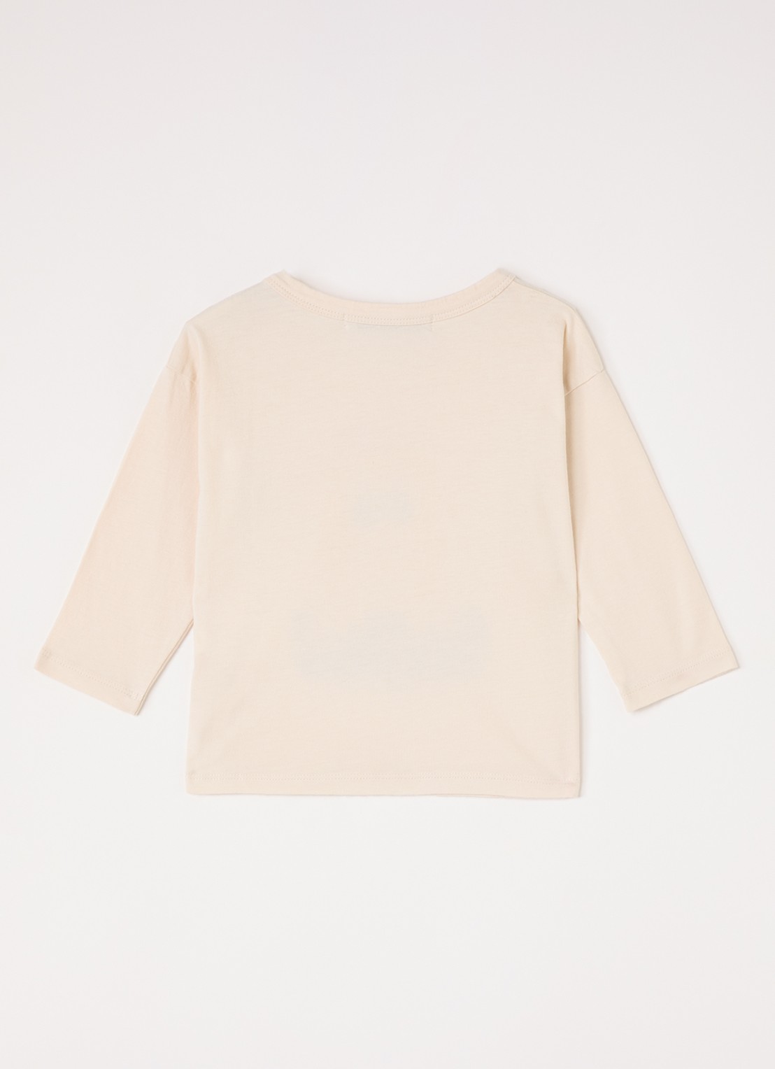 BOBO CHOSES Bigtooth Lemon longsleeve met print - voorkant 2 gebroken wit