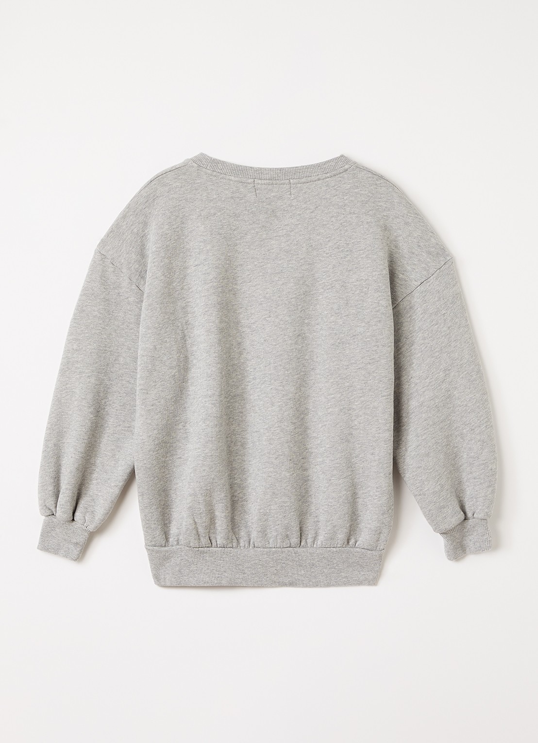 BOBO CHOSES Bigtooth Lemon sweater met print - voorkant 2 grijsmele